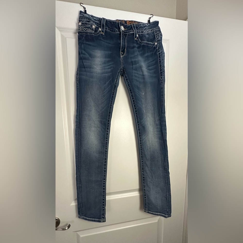 Rock Revival Jen Dark Indigo Skinny Jeans - Picture 3 of 16
